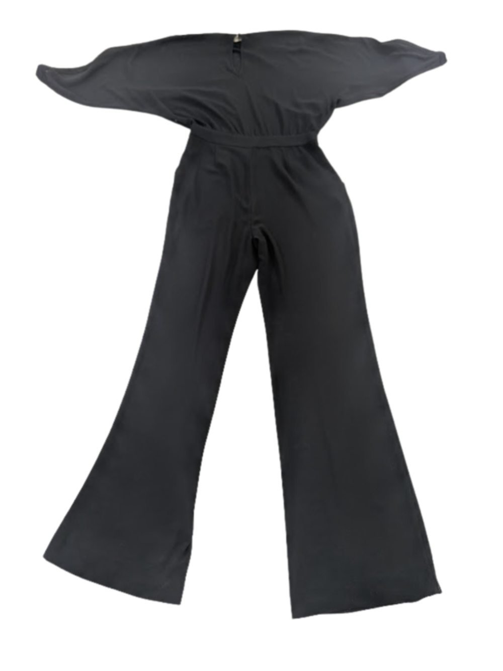 DVF Lucy Jumpsuit 6 Black Dolman Wide Leg Minimalist Quiet Luxury One Piece - Picture 2 of 15
